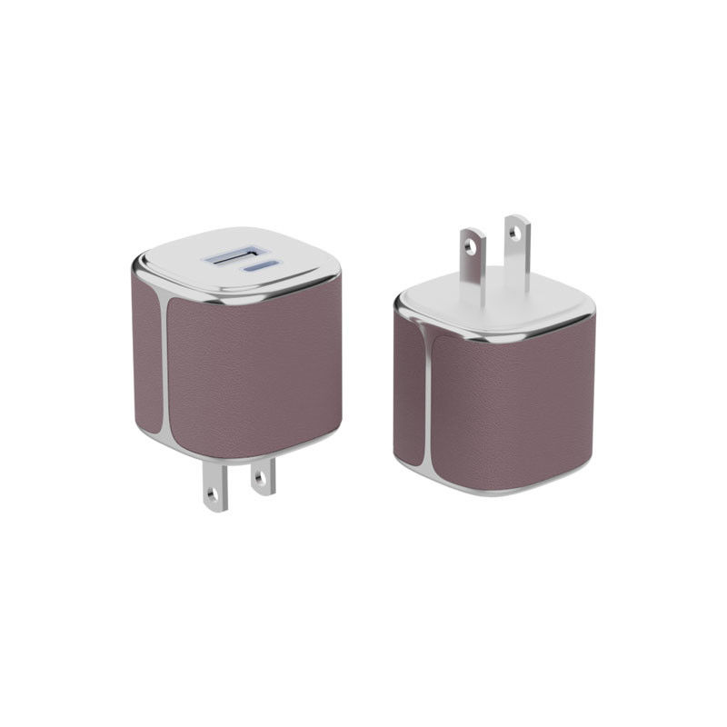 ชาร์เจอร์ผนัง 35W สลิก USB-C และ USB-A PD GaN ชาร์เจอร์ผนังด้วยเปลือกหนัง