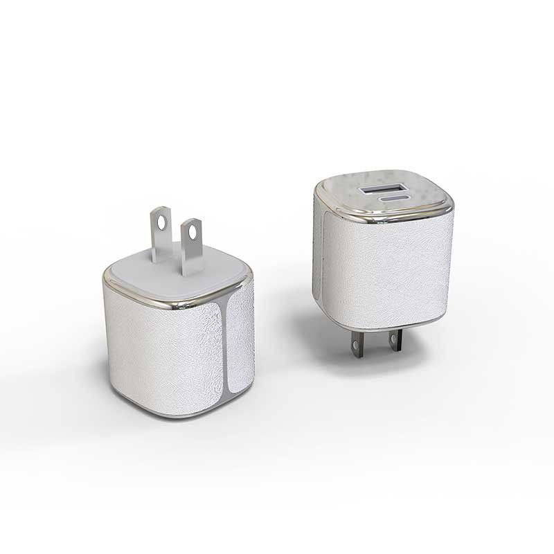 ชาร์เจอร์ผนัง 35W สลิก USB-C และ USB-A PD GaN ชาร์เจอร์ผนังด้วยเปลือกหนัง